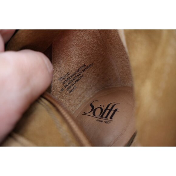 Sofft Aqua Shary Womens 10 Tan Brown Waterproof Leather Wedge Boot Bootie - Picture 13 of 15